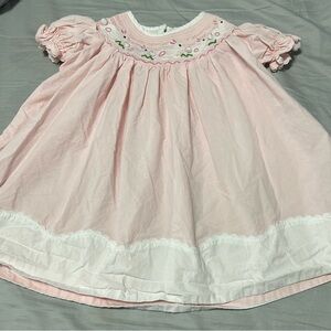 Pink Embroidered Baby Dress